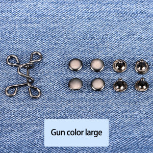 【Bosuer💛COD】Kancing Jeans Logam Simple Adjustable Kancing Pengait Celana Panjang Desain Bunga Daisy Putih