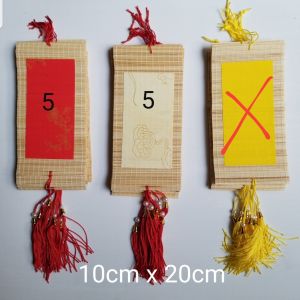 Bộ 10 tấm mành tre mi ni 10cm x 20cm. Thiệp mi ni trang trí tết Thiệp mành tre mi ni.