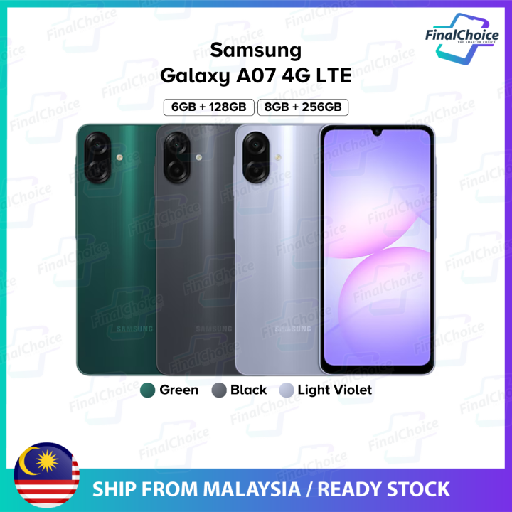 Samsung Galaxy A07 4G LTE/5G (8GB+256GB) Original Samsung Malaysia Warranty