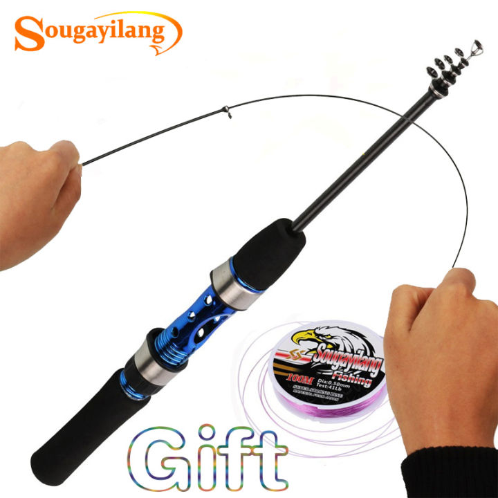 Sougayilang Spinning Fishing Rod Telescopic 4 Sections Joran