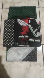 Hijab Palestina Kerudung Segi Empat Voal Motif Paletina Scarf Palestina COD - GSU