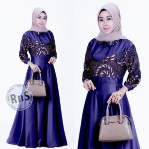 Batik couple keluarga busui JUMBO DAN STANDART modern terbaru set couple batik keluarga gamis jumbo velvet navy