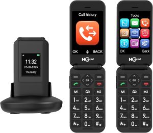 2.8+1.5" Flip Phone Unlocked Dual Screen Flip Phones for Seniors SOS Button ... Speed Dial ... Large Fonts ... Charging Dock ... 1400mAh Battery Big Buttons Bluetooth Camera