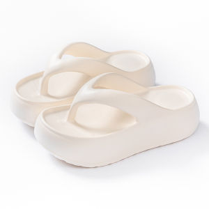 [Free Shipping] 6Cm Thick-Soled EVA Flip-Flops For Women Suitable For Summer Wear Featuring A Solid Color Design Soft Sole Height-Enhancing Effect And Anti-Slip And Anti-Odor Properties Perfect For The Beach