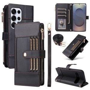 Ốp cho Samsung Galaxy S26 S25 S24 S23 S22 S21 Ultra / S26 S25 S24 S23 S22 S21 Plus / S21 S23 S24 FE Ốp ví da từ tính nhiều Nắp gập Có khe cắm thẻ