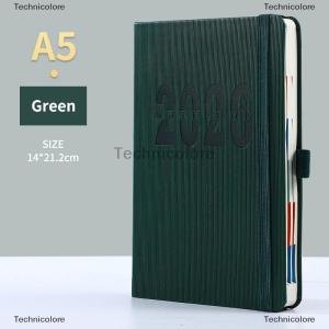 [COD] Technicolore สมุดแพลนเนอร์2026สมุดแพลนเนอร์สมุดรายวันรายสัปดาห์ขนาด A5พร้อมเคสหนังเทียมสำหรับนักธุรกิจศึกษา