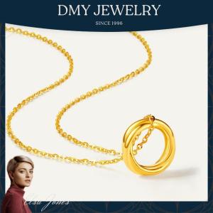 DMY Jewelry Rantai Leher Emas 916/Rantai Leher Viral/Necklace Women/Gold 916 Original Malaysia/Simple Circle Necklace/Kpop Merch/Rantai Leher Perempuan Korean Style/Rantai Leher Emas 916 Original/Emas 916 Original Lelong/Indian Jewellery Set