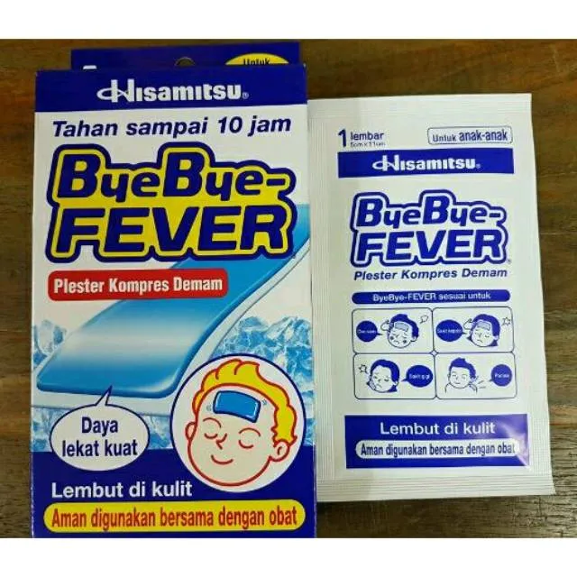 SEHATSTORE - BYE BYE FEVER ANAK - PLESTER KOMPRES ANAK PENURUN PANAS ANAK 1 LEMBAR