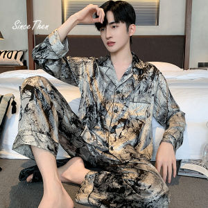Pijama cho nam pijama lụa nam dài tay mặc nhà cao cấp - Since Then