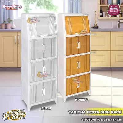 Rak Piring Plastik Dish Rack Multifungsi Food Cabinet Tabitha Festa Tempat Penyimpanan Makanan