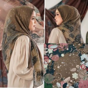 PROMO TERMURAH Kerudung segi empat motif / hijab segi empat lasercut/hijab segi empat terbaru 2023