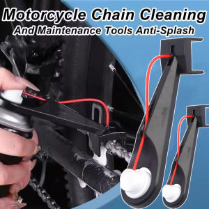 Motorcycle Chain Oiler Spray Gear Motorcycle Chain Lube Applicator Mess-Free Bicycle Chain Wax Chain Cleaner Attachment Maintenance Tool