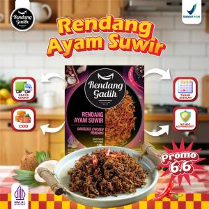 Rendang Daging Ayam Suwir - Rendang Gadih