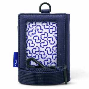 Wallts Lorey Navy Gantungan ID Card Kantor Kasual Anti Air Pria Wanita