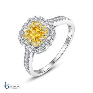 |25-29.9 NHẬP FALAZSOCIAL0915 GIẢM 15%/299K| Nhẫn Bạc Kim Cương Nhân Tạo Moissanite Ánh Vàng - Nhẫn Đeo Tay Nữ Trang Bạc Xi Vàng Trắng Cao Cấp - N2789 - Bảo Ngọc Jewelry
