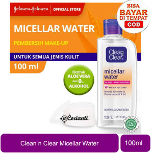 Clean and Clear Micellar Water 100ml / Pembersih Wajah Penghapus Makeup Cerianti
