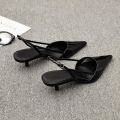 Giày Sandal Cao Gót Nữ Mũi Nhọn Quai Mảnh Da Bóng Cao Cấp Đế 5cm Slingback Thanh Lịch Kiểu Pháp CG21 Taoladyshoes. 