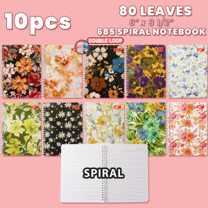 FCI 685 Assorted Spiral Notebook w/ Design (SPIRAL) 80 Leaves For High School and College Students Sold per ream(10 pcs)