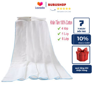 Khăn Xô Tắm Cho Bé Sơ Sinh 4 Lớp 6 Lớp Chất Khăn Gạc Cotton Kháng Khuẩn tắm cho bé và lau người bé Ủ Quấn Bé Khăn Tắm lau người em bé Siêu Thấm Nước Có Thể làm Chăn Quấn Bé Thấm Mồ Hôi Bubushop