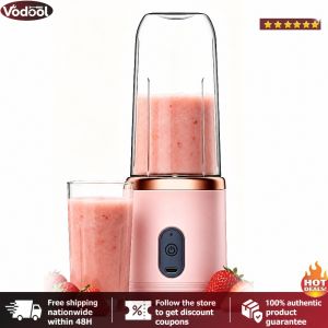 [Vodool Tool Outlet] Rechargeable Ice Crush Cup 400ml Multi-Function Juice Mixer Maker For Home Kitchen Food Processor