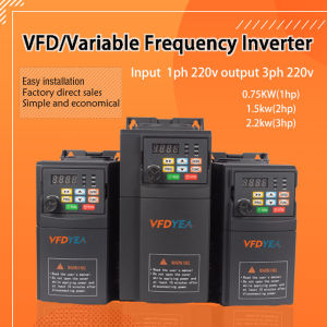 VFD Frequency Inverter 3phase 220v /380V  0.75KW 1.5KW 2.2KW 3KW 4KW 5.5KW 7.5KW Frequency Converter Variable Frequency DriveMotor Speed Controller