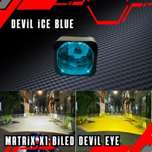 X-Case Lampu Biled Motor Matrix X1 Plus Devil 1.5 Inch Flat Cut Off Cahaya Jauh Dekat Putih Kuning