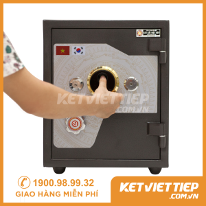 Két sắt mini vân tay Việt Tiệp KVTSC1166 khóa vân tay siêu cường dùng cho gia đình văn phòng chống cháy chống trộm giao hàng miễn phí toàn Quốc