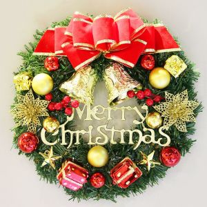 Christmas Wreath Artificial Christmas Pine Wreaths for Front Door Christmas Holiday Decorative 30CM/40CM