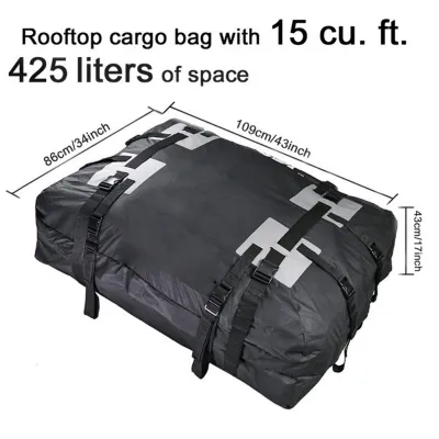 【HOT】 Cargo Bag Roof Package Car Exterior Accessories Car Roof Oxford Cloth 109*86*43cm