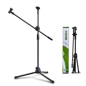 (SG Seller) Professional Microphone Floor Stand Double Microphone Tripod Flexible Extender V200