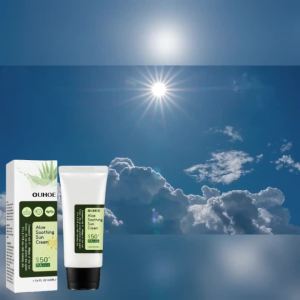 Ouhoe Aloe Vera Sunscreen Cream Moisturizing Nourishing Uv Protection Refreshing Non-Greasy Sunscreen Cream (50ml)