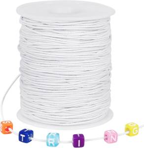 Stretchy Elastic String 1mm X 100m Elastic String for Bracelet Necklaces Jewelry Making Beading Knotting Binding Wrapping and Crafts