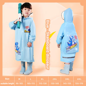 【1-3 days Delivery】NEW Unicorn cartoon raincoat EVA raincoat for kids Boys and girls Pupils with bags Full body rainproof poncho childrens raincoat