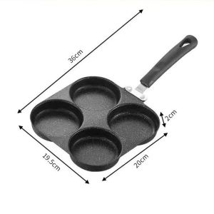 กระทะไข่ดาว (ด้ามพลาสติก) กระทะไข่ดาว 4หลุม YT123