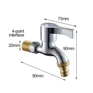 Stainless Steel SUS Bathroom Faucet Wall Faucet Copper Core Kitchen Bathroom Faucet Long Type