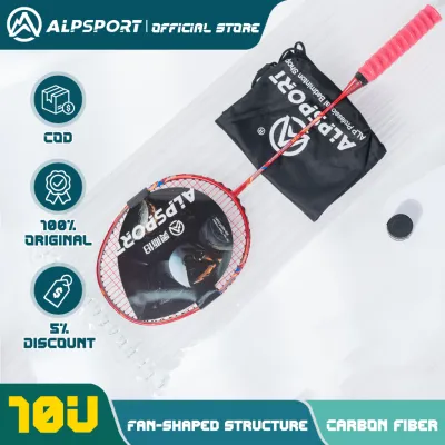 Alpsport Gj 10u 52g Max 35 Lbs Super Light 100 Full Carbon Fiber Purple Badminton Racket With String Black Red Professional Racquet Ultralight For Training