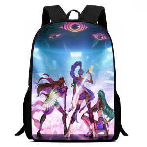 K-POP Demon Hunter Student Schoolbag Cartoon Print K-POP Backpack Gift for Children