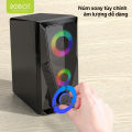 Loa Máy Tính ROBOT RS200 Loa Vi Tính gaming công suất 6W kết hợp hiệu ứng led âm thanh mạnh mẽ chất âm chi tiết điều khiển núm xoay kết nối máy tính laptop điện thoại máy mp3 - màu đen l hàng chính hãng. 