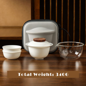 Vision ชุดถ้วยชาท่องเที่ยว1หม้อ2ถ้วยแบบพกพาชุดถ้วยชุดชากังฟูกลางแจ้งชุดกาน้ำชาพกพาถ้วยพอร์ซเลนสำหรับเป็นของขวัญสำนักงานบ้าน
