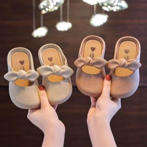 Flip-flops Flat Bottom Slippers Princess Bow Tie Summer Cute Lightweight Multi-style Baotou