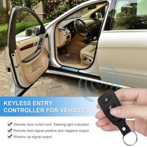 Vktech Anti-Theft Car Door Lock with Keyless Entry - 12V Security Alarm System for Peace of Mind