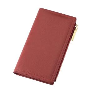 Royal Bagger Genuine Leather Thin Long Wallet RFID Blocking Multi-card Slots Card Holder Zipper Coin Purse for Daily Use 1909