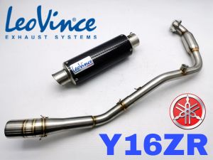 LeoVince Exhaust Y16ZR Muffler Carbon Fiber Tabung Ekzos Motor Yamaha Y16 Accessories Radiator Cover Manifold Stainless