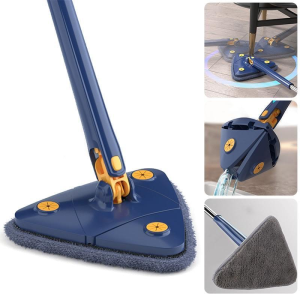 Triangular Mop 360° Rotatable Wall Cleaning Mop Adjustable Extendable Wall Mop Window Mop Floor Mop Multifunctional Cleaning mop三角拖把
