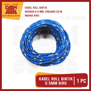 Kabel Roll Bintik BIRU 05 MM (20 METER) - Kabel Body Bintik serabut Tembaga Ukuran 05 UNIVERSAL