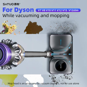 ด้วย Dyson หัวม็อบไอน้ําไฟฟ้าสิ่งที่แนบมาหัวเครื่องดูดฝุ่นไร้สายแบบถือสําหรับ Dyson V7 V8 V10 V11 V15 V10 Slim V12อุปกรณ์เสริม Vacuum เหมาะสําหรับ Dyson