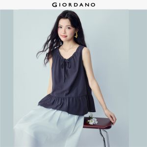 GIORDANO Women Shirt Loose Fit Shirt Non-Elastic Shirt Woven Fabric Item No. 05346479 High Quality Comfortable Daily Wear