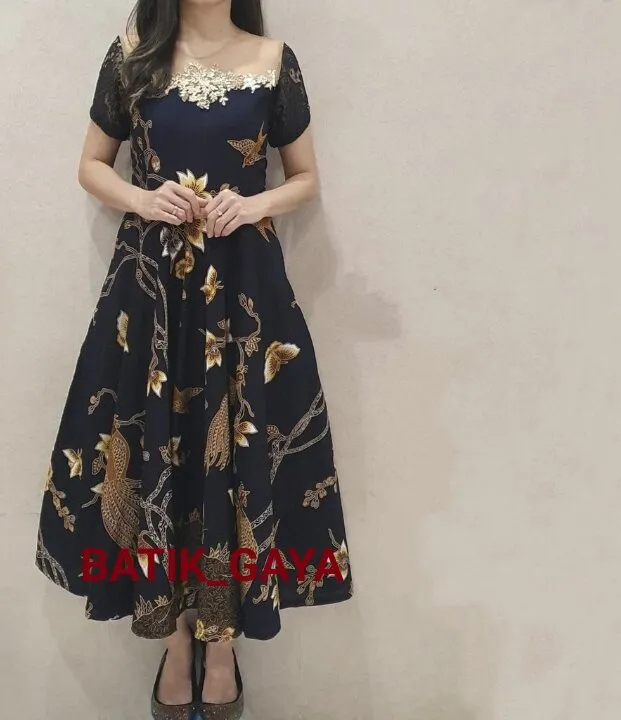 dress batik premium - dress pesta mewah - dress batik terbaru - gaun pesta  elegan - dress terlaris Baju Batik Katun - Lazada | Lazada Indonesia