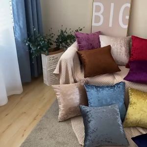 Crushed Velvet Cushion Cover for Sofa Living Room Soft Decorative throw Pillow Cover 45*45cm Nordic Home Decor Pillowcase