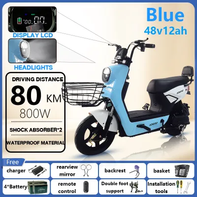 ANEXRD Q8 Electric Bike NFC Card 800W 48V12AH Electric Vehicle Adult 2025 E Bike Extra Long Travel Distance Electric Scooter 4 Batteries Free Rearview Mirror Electronic Remote Control For Adult Ebik